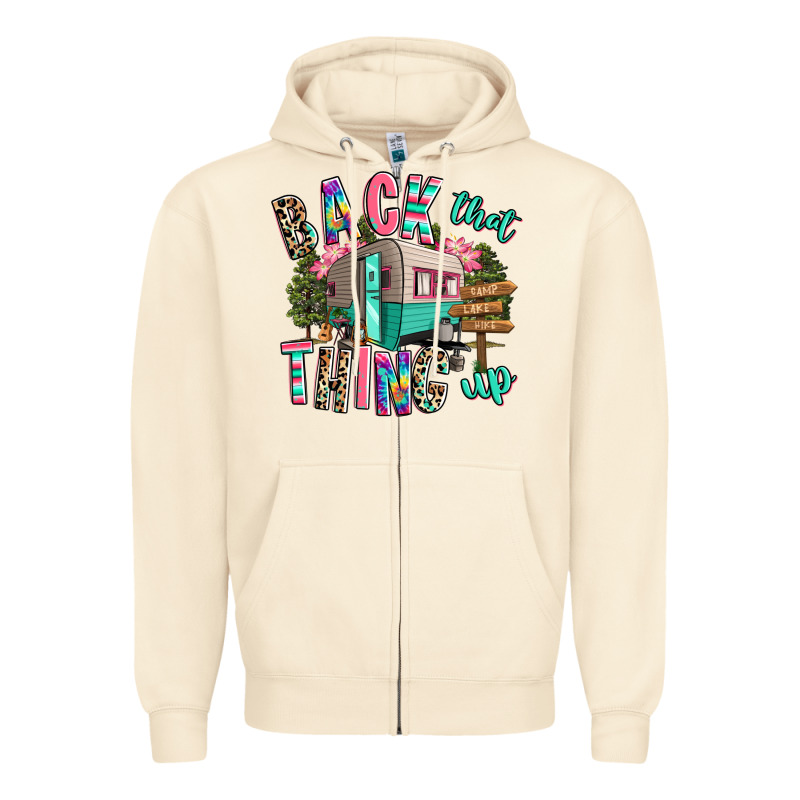 Back That Thing Up Camping Zipper Hoodie by RanaPortraitStore | Teevron