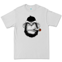 Dove Grey Monkey Smoking Premium Tee - artisFamous