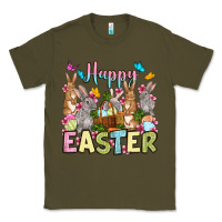 Army Green Happy Easter bunnys Classic Tee - OliviaCreatesArt