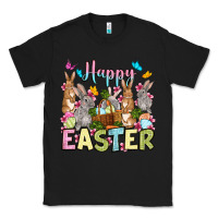 Black Happy Easter bunnys Classic Tee - OliviaCreatesArt