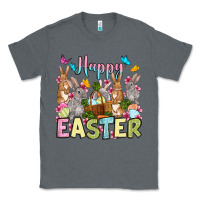 Charcoal Heather Happy Easter bunnys Classic Tee - OliviaCreatesArt