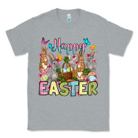 Heather Grey Happy Easter bunnys Classic Tee - OliviaCreatesArt