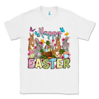 White Happy Easter bunnys Classic Tee - OliviaCreatesArt
