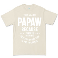 Bone Mens They Call Me Papaw Because Partner In Crime - Dad & Grandpa Birth Premium Tee - artisFamous