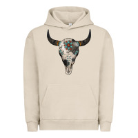 Pigment French Oak Cowhide Bull Skull Urban Hoodie - Jasminsmagicworld