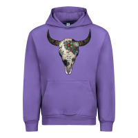 Tulip Cowhide Bull Skull Urban Hoodie - Jasminsmagicworld