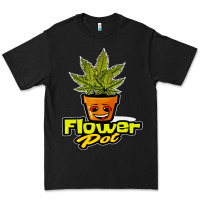 Black flower pot funny weed Premium Tee - artisFamous
