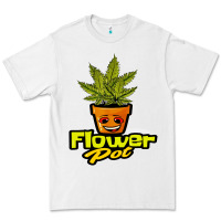 White flower pot funny weed Premium Tee - artisFamous