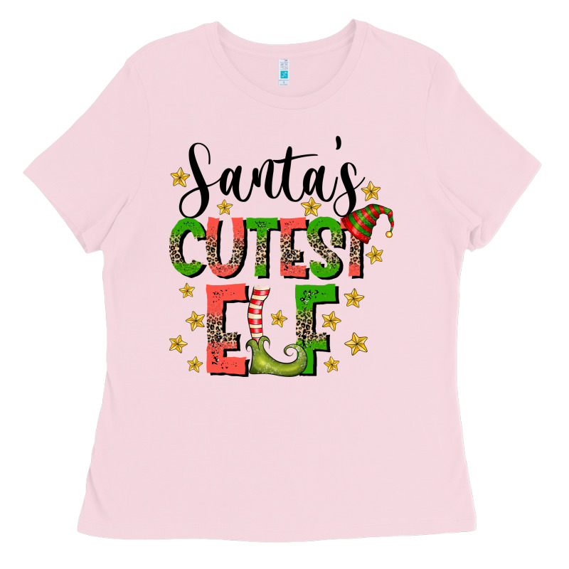 Santas Cutest Elf Ladies Tee by CowhideDigitalArt | Teevron