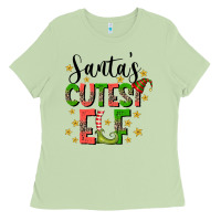 Matcha santas cutest elf Ladies Tee - CowhideDigitalArt