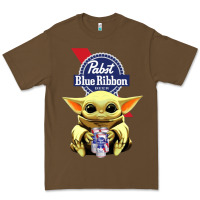 Cacao Baby Yoda Hugs Pabst Blue Ribbon Beer Premium Tee - artisFamous