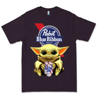 Baby Yoda Hugs Pabst Blue Ribbon Beer Premium Tee | Teevron