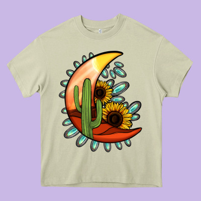 Desert Moon Heavy Core Tee Designed By Jasminsmagicworld