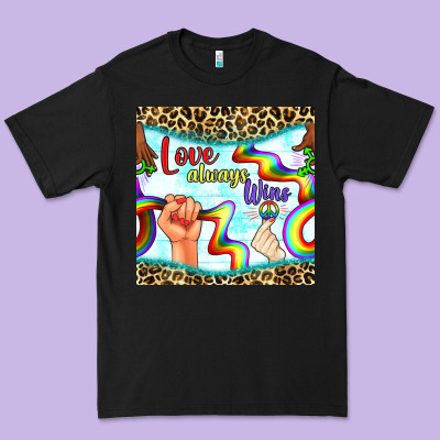 Pride Lgbtq Love Always Wins Peace Gender Symbol Premium Tee Designed By Bundleandbundleshop