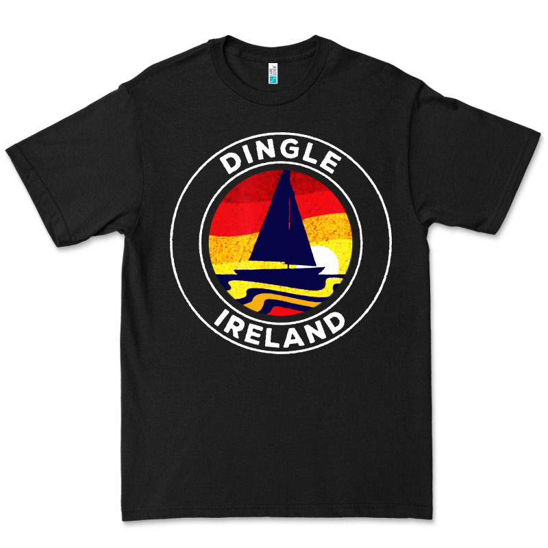Dingle Ireland Vintage Sailboat 70s Retro Sunset Premium Tee by artisFamous | Teevron