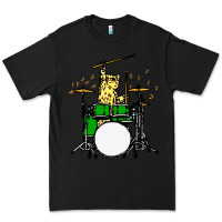 Black drummer cat music lover musician playing the drums Premium Tee - artisFamous