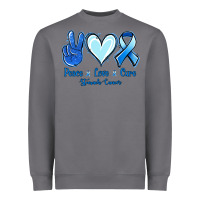 Storm Peace Love Cure Stomach Cancer Heavyweight Sweatshirt - Jasminsmagicworld