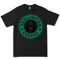 Black skeleton coffee halloween Premium Tee - artisFamous