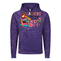 Cloud Purple Teachers Always Make The Nice List Vintage Hoodie - CowhideDigitalArt