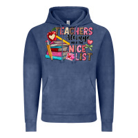 Vintage Denim Teachers Always Make The Nice List Vintage Hoodie - CowhideDigitalArt