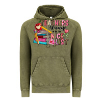 Vintage Olive Teachers Always Make The Nice List Vintage Hoodie - CowhideDigitalArt