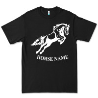Personalised Horse Printed Equestrian Riding Cob Jumping Rider Horse Premium Tee | Teevron