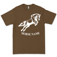 Cacao Personalised Horse Printed Equestrian Riding Cob Jumping Rider Horse Premium Tee - artisFamous