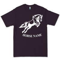 Plum Personalised Horse Printed Equestrian Riding Cob Jumping Rider Horse Premium Tee - artisFamous