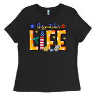 Black name tribute to first responder dispatchers Ladies Tee - CowhideDigitalArt