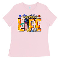 Bubblegum Pink name tribute to first responder dispatchers Ladies Tee - CowhideDigitalArt