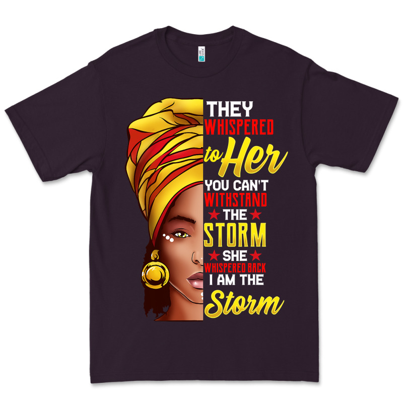 Black History Month Shirt African Woman Afro I Am The Storm T Shirt Premium Tee by artisFamous | Teevron