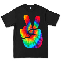 Black cool peace hand tie dye t shirt for boys and girls Premium Tee - artisFamous