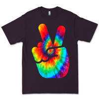 Plum cool peace hand tie dye t shirt for boys and girls Premium Tee - artisFamous