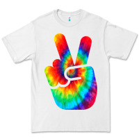 White cool peace hand tie dye t shirt for boys and girls Premium Tee - artisFamous