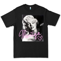Black monroe black and white pink handwriting t shirt Premium Tee - artisFamous