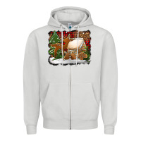 Dove Grey Christmas cookies buffalo plaid Zipper Hoodie - Jasminsmagicworld