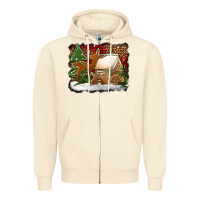 Christmas Cookies Buffalo Plaid Zipper Hoodie | Teevron