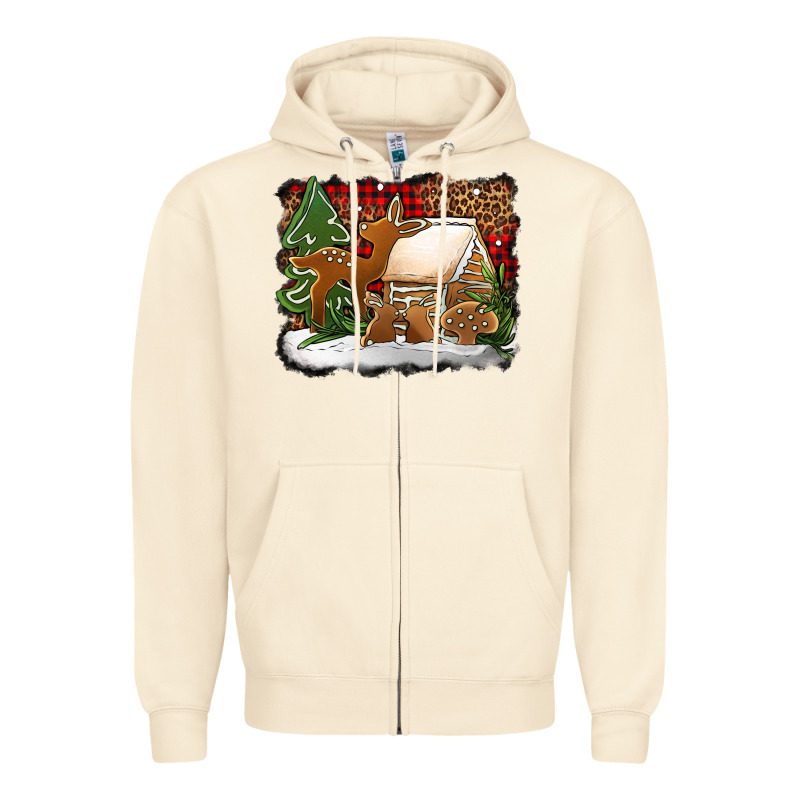 Christmas Cookies Buffalo Plaid Zipper Hoodie by Jasminsmagicworld | Teevron