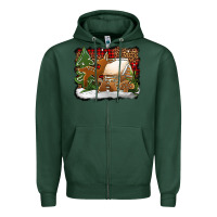 Sports Green Christmas cookies buffalo plaid Zipper Hoodie - Jasminsmagicworld