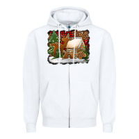 White Christmas cookies buffalo plaid Zipper Hoodie - Jasminsmagicworld