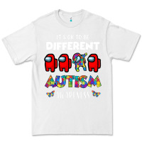 White a.mong us it's o.kay to be different autism awareness t shirt Premium Tee - artisFamous