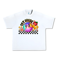 White 1St Grade Urban Heavy Tee - CowhideDigitalArt