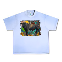 Grape Ice black angus bull with aztec and farm background Urban Heavy Tee - RanaPortraitStore