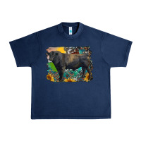Navy black angus bull with aztec and farm background Urban Heavy Tee - RanaPortraitStore