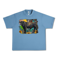 Black Angus Bull With Aztec And Farm Background Urban Heavy Tee | Teevron