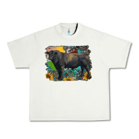 Pistachio black angus bull with aztec and farm background Urban Heavy Tee - RanaPortraitStore