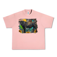Salmon black angus bull with aztec and farm background Urban Heavy Tee - RanaPortraitStore