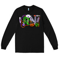 Black Halloween RN Registered Nurse Long Sleeve Tee - LillyAllenDesigns