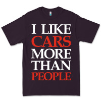 Plum I LIKE CARS MORE THAN PEOPLE Premium Tee - artisFamous