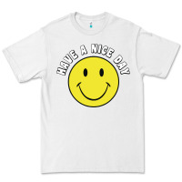 White retro   have a nice day   smile happy face Premium Tee - artisFamous